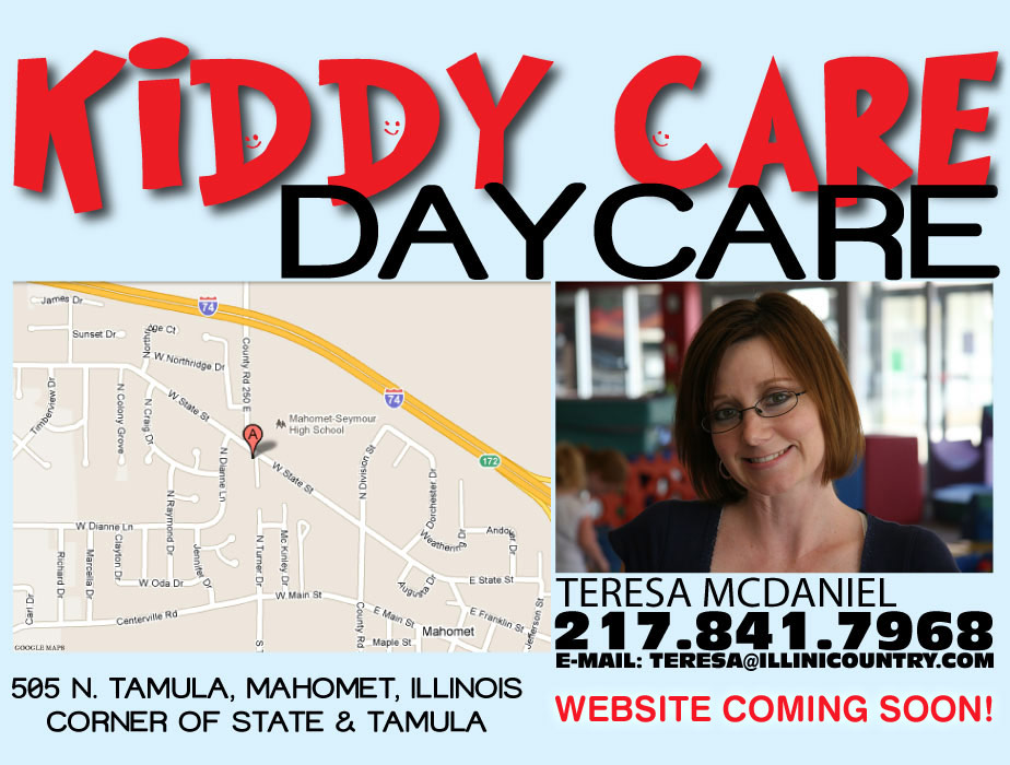 Welcome to Kiddy Care Day Care in Mahomet, Illinois